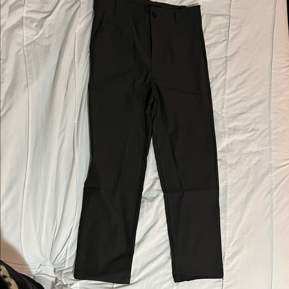 Men's Classic Dark Gray Chinos - stretchy with front and back pockets